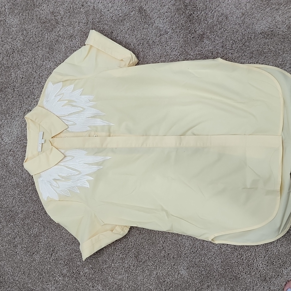 Maje yellow short sleeve shirt T1